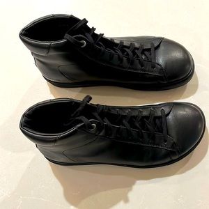 Birkenstock Bend Mid Natural high top black leather sneaker size 41 EU/10/10.5US